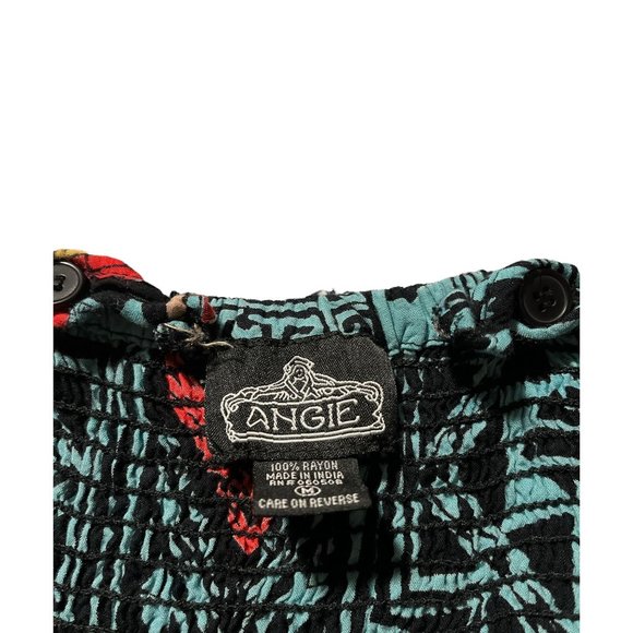 Angie Black Tribal Print Women's Maxi Dress Size Medium - Picture 9 of 10